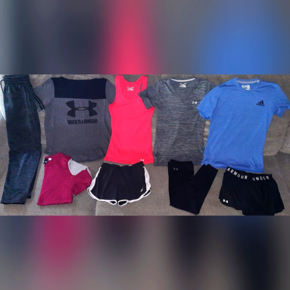 UNDER ARMOUR, NIKE & ADIDAS WOMENS LOT ALL SIZE SMALL